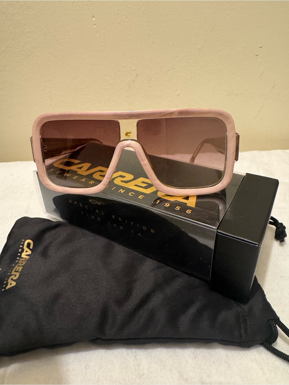 NEW Carrera FLAGLAB 14 sunglasses. Typically listed as beige/pink